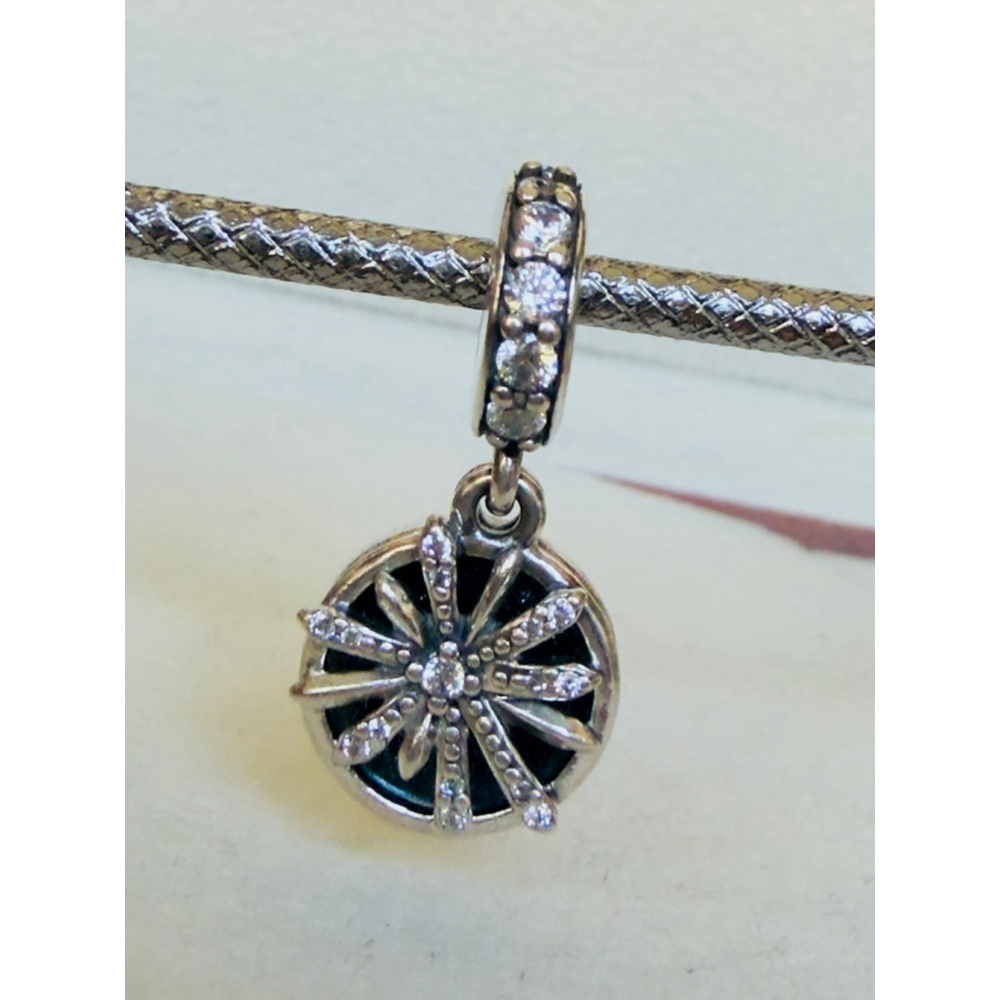 Authentic Pandora DAZZLING WISHES Blue Enamel/Clear CZ Dangle Charm #797531CZ - Picture 1 of 6
